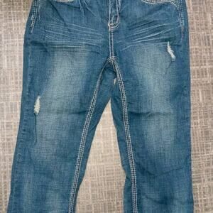 Hydraulic Bailey Capri Size 14 Medium Wash Flap Pockets Women's